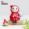ROOGO wholesale resin handmade full of love series small red person and animal shape indoor decor furnishing article