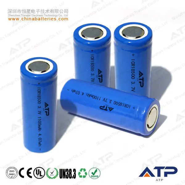 Batteries Rechargeables Li-Ion 17500 ICR17500 - 1100mAh 3.7V, Lot De 2, Pour Lampes Torches LED, Outils Sans Fil, Etc.
