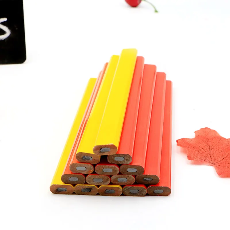 Custom Wood Flat Or Rectangular Hb Carpenter Lead Pencils Buy