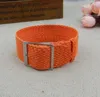Steel Ladder Lock Slider Buckle 20mm in 8 Colours Perlon Braided Watch Strap