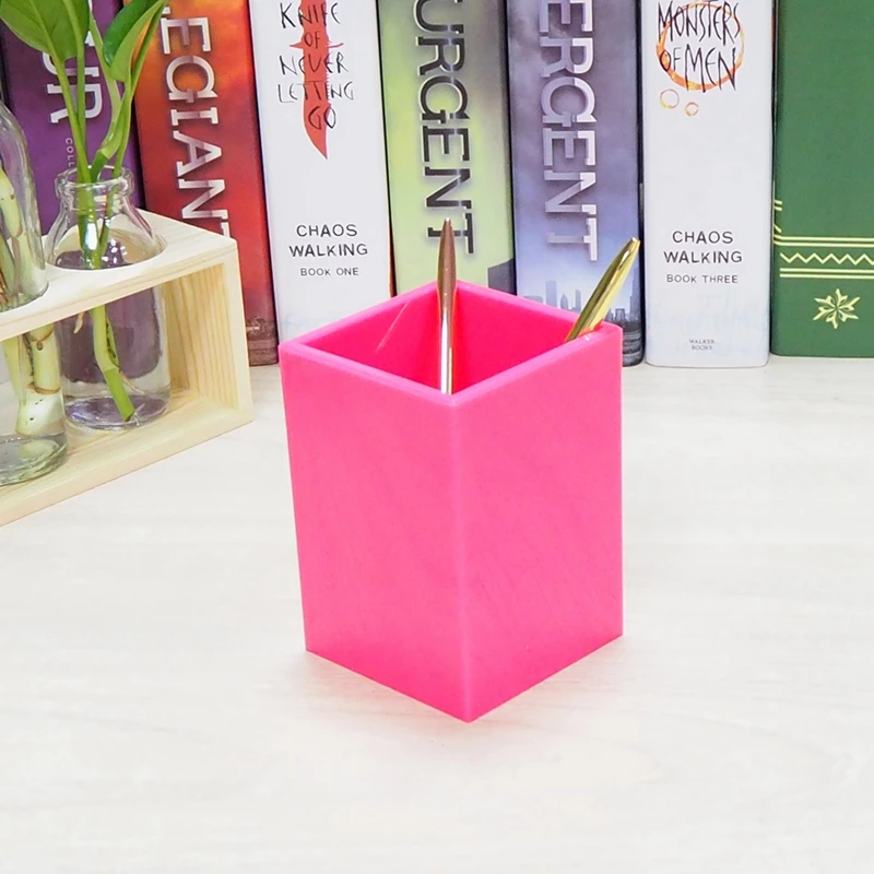 Pink Colour Pen Holder & Stapler Set For Office Desk Stationery