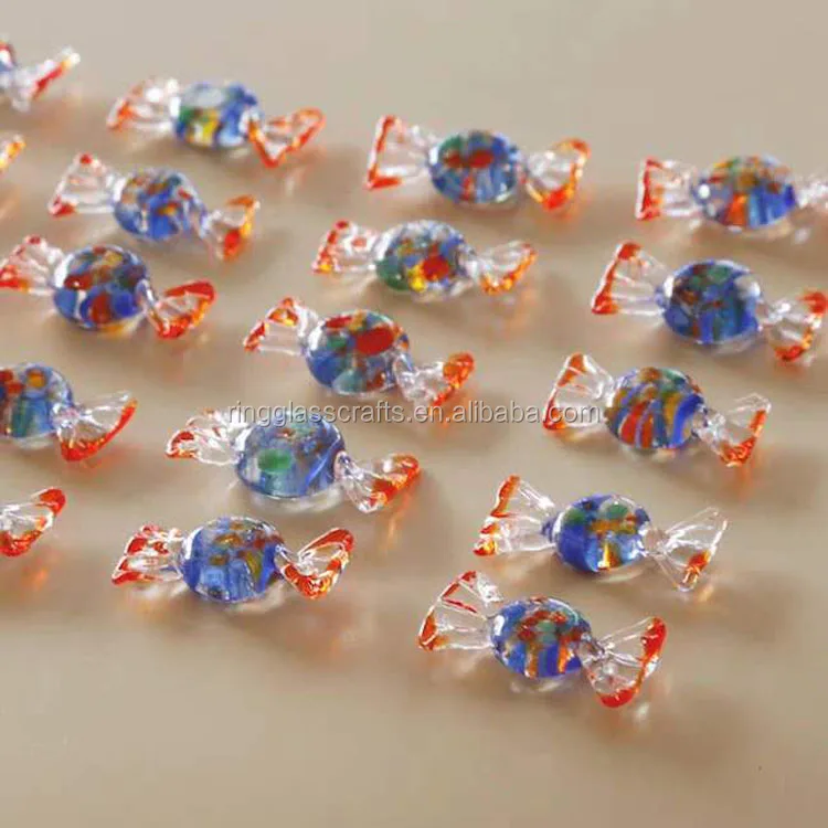 Small Glass Candy Lampwork Handmade Colorful Sweet Pendant With One Hole Fancy Murano Glass