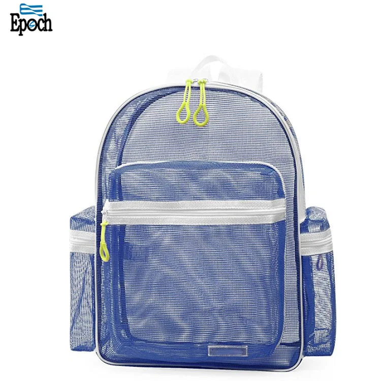 Custom Large Capacity Beautiful Durable Mesh Transparent Pvc Backpack ...