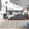 Queenshome black sofa and loveseat sectionals for sale house furniture home modern small grey suede couch three seater kd sofa