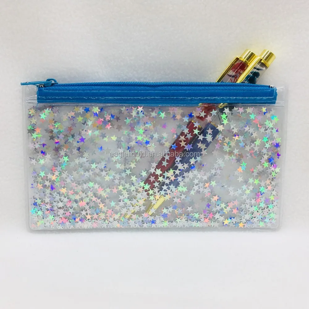 Pvc Liquid Glitter Bag,Glitter Clutch Transparent Soft Pvc Pouch - Buy ...