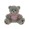 Girls Cute Design Grey Teddy Bear With Pink T Shirt Plush Toy