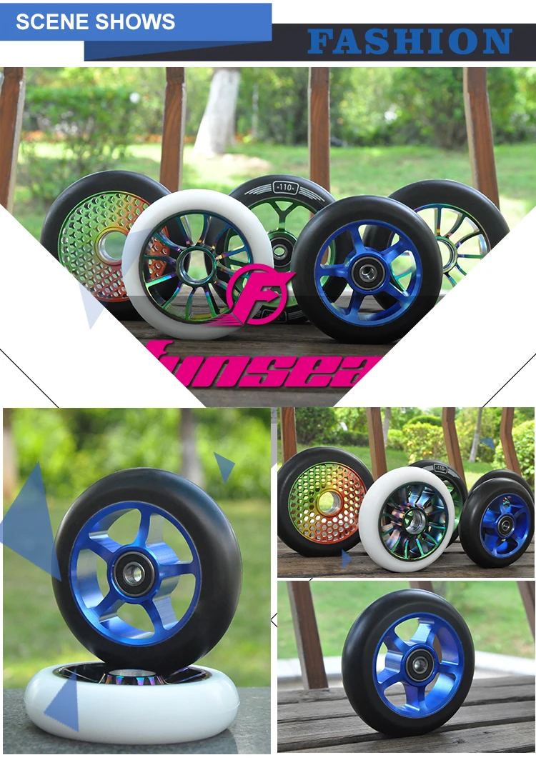 Funsea Stunt Scooter Parts Pvd Purple/black Aluminum Alloy 6061 Pu 88a