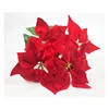 Artificial Poinsettia Bouquet 7 Stems Decorative Flowers Artificial Plant and Christmas Tree Ornament for Home Office Decoration