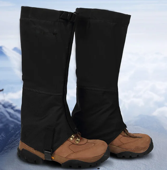 New Design Professional Waterproof Black Ski Leg Gaiters For Winter