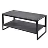 42'' Marble Look 2-Tier Coffee Table Tea Snack Cocktail Sofa Side End Table