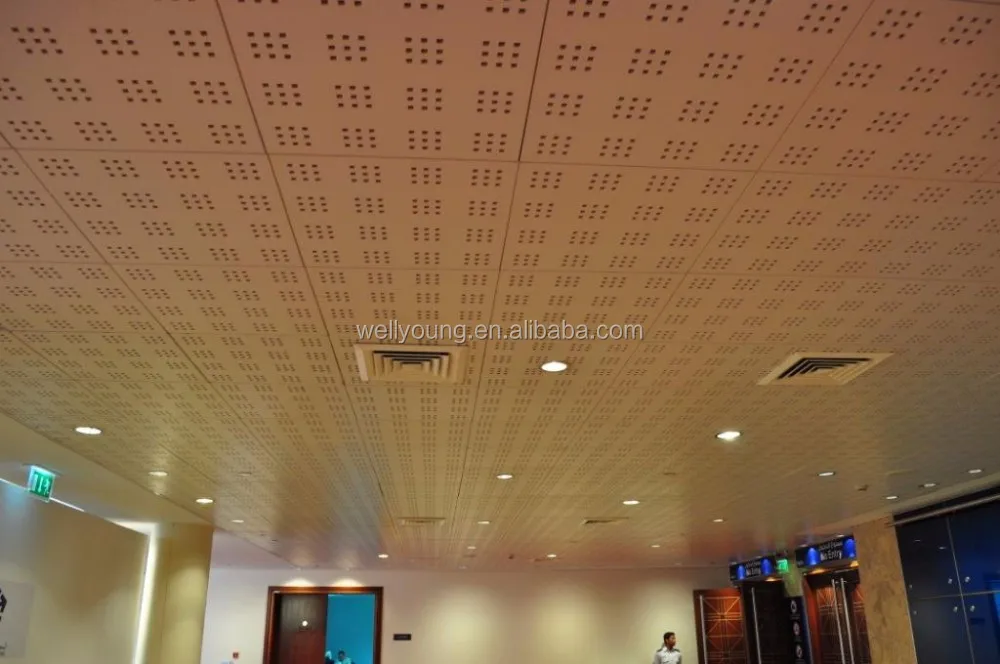 Noise Absorbing 2*2 Perforated Sheet Acoustic Gypsum Board Buy 12mm