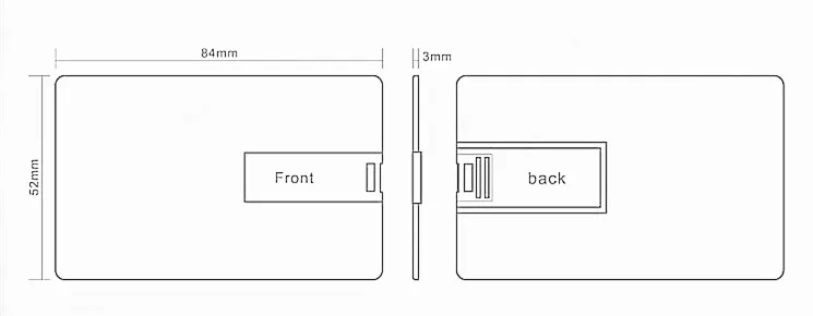Best quality Free sample Name card usb flash drives usb key real capacity custom usb card - ANKUX.COM