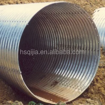 Large Diameter Corrugated Drainage Pipe Galvanized Steel Size Large Diameter Corrugated Drainage Pipe