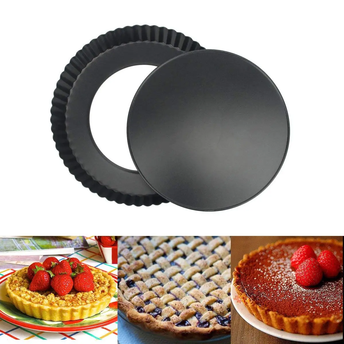 best 9 inch tart pan with removable bottom