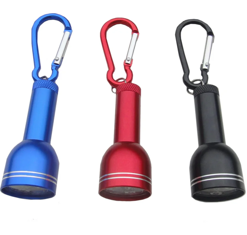 
factory price keychain flashlight metal carabiner keychain led keychain aluminum alloy 
