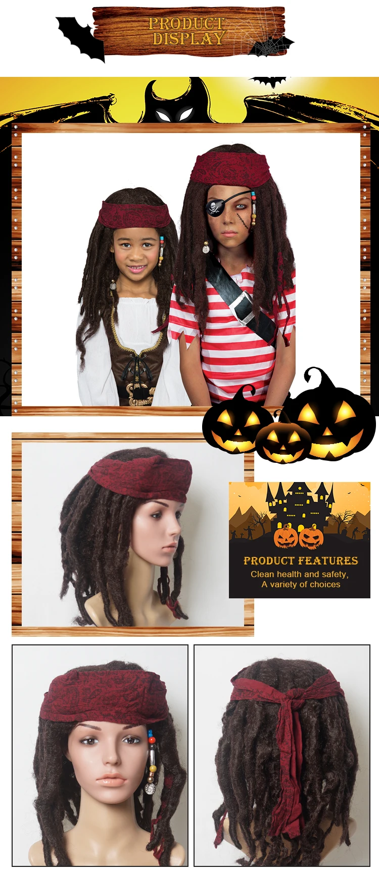 kids pirate wig