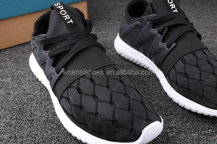 wholesale soft and durable black sport shoes sneakers for men