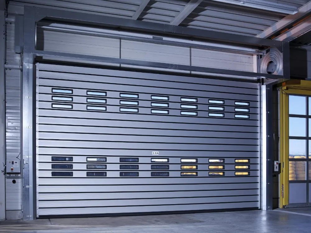 aluminium pvc spiral insulated high speed rolling shutter door