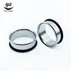 316L stainless steel rubber hollow single flare plugs tunnel piercing