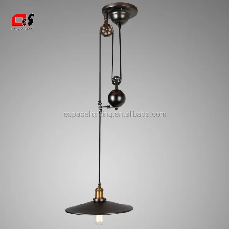 E27 Edison Bulb Lamp Loft Vintage Retro Iron Pulley E27 Edison Bulb Lamp Loft Vintage