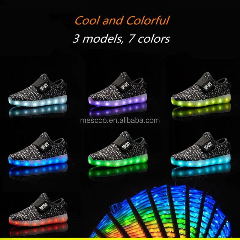 ALFUSA LED Light Up Trainers 7 Colors Luminous Super Blinking USB Rechargeable Non