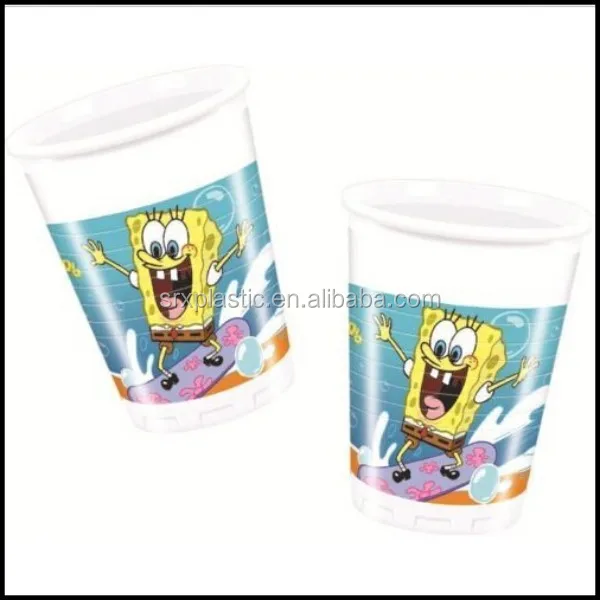 Spongebob Surfing 8oz Plastic Cups 200ml Party Cup For Decoration