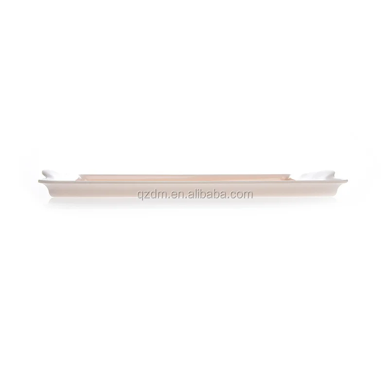 Plastic Melamine Serving Tray With Handle
