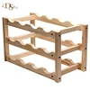 Factory Customized Many Bottles Stackable Pine Timber Wine Rack, Wine Shelf, Wine Bottle Holder Wood