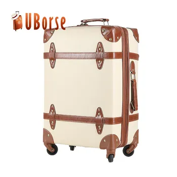 vintage style suitcase with wheels