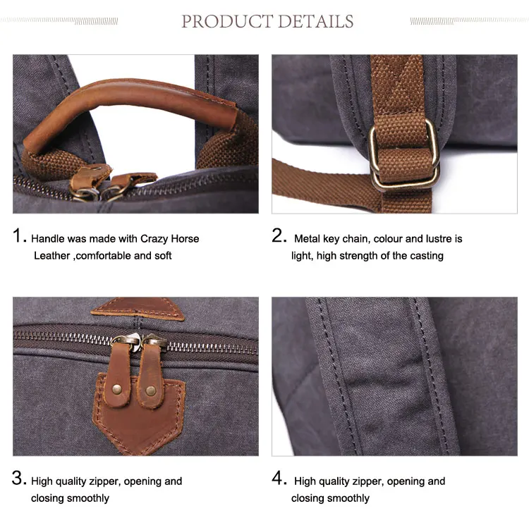 wholesale backpack manufacturers china custom hiking school outdoor waxed travelling canvas back pack