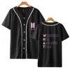 Mens Baseball Button Down Jersey Hipster Hip Hop T Shirts