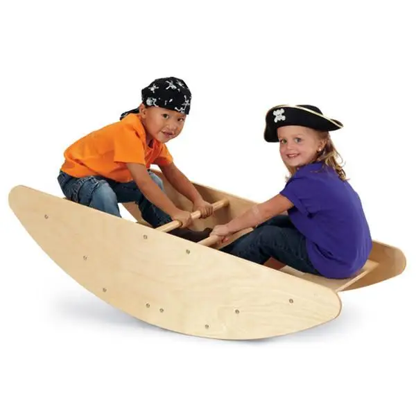 wooden rocking boat