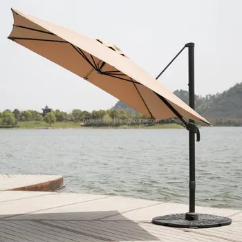 Deluxe Square Offset Cantilever Outdoor Patio Umbrella 360