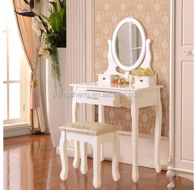 Mdf Clearance Glossy White Paint Wood Bedroom Vanity Makeup Table Mirrored Dressing Table With Stool Buy Bedroom Vanity Makeup Vanity Table Vanity