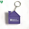 Logo Promotional House Shape 1m Tape Measure Keychain, Tape Measure Keyring, Ruler Keychain