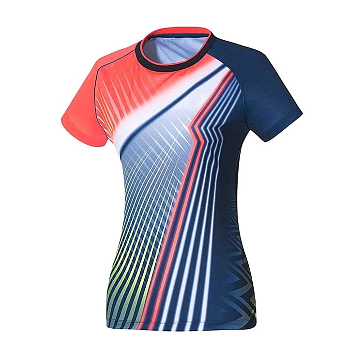 Wholesale sublimation badminton jersey badminton shirts badminton shuttlecock