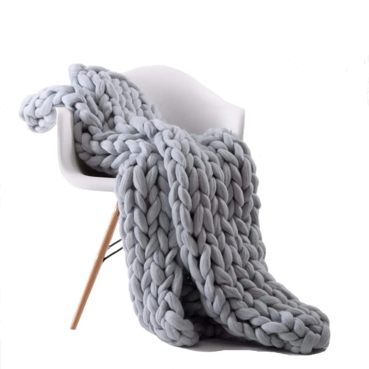 Buy DIRUNEN Chunky Knit Blanket Wool Arm Knitted Throw Super Large Hand Made Knitting Yarn Pet Bed Chair Sofa Yoga Mat Rug Gray 120180 In Cheap Price On Alibabacom