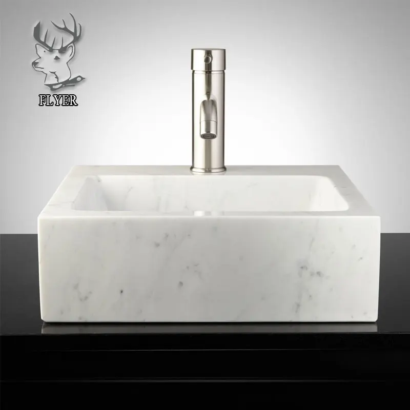Natural White Marble Stone Sink Italian Basin Vessel Marble Sink For ...