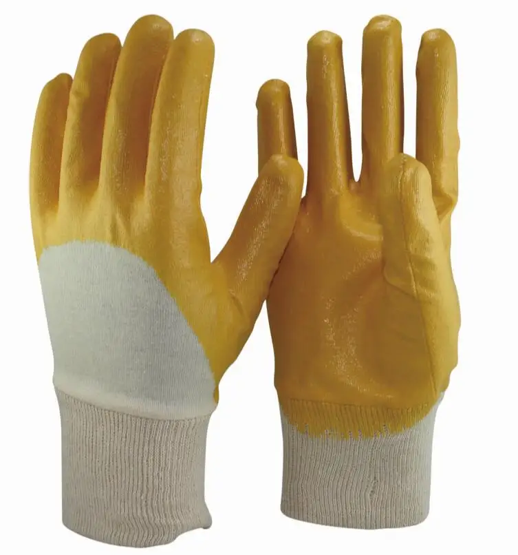 Nmshield Nbr Light Duty Nitrile Coated Gloves Yellow Buy Nitrile