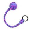 Outdoor Multi Color Self Defense Monkey Fist Paracord Keychain With Metal Ball Tactical Gear Survival Keychain