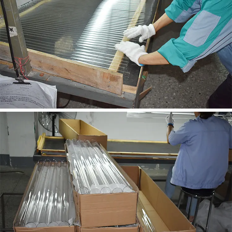 clear fire polished heat resistant long quartz tube