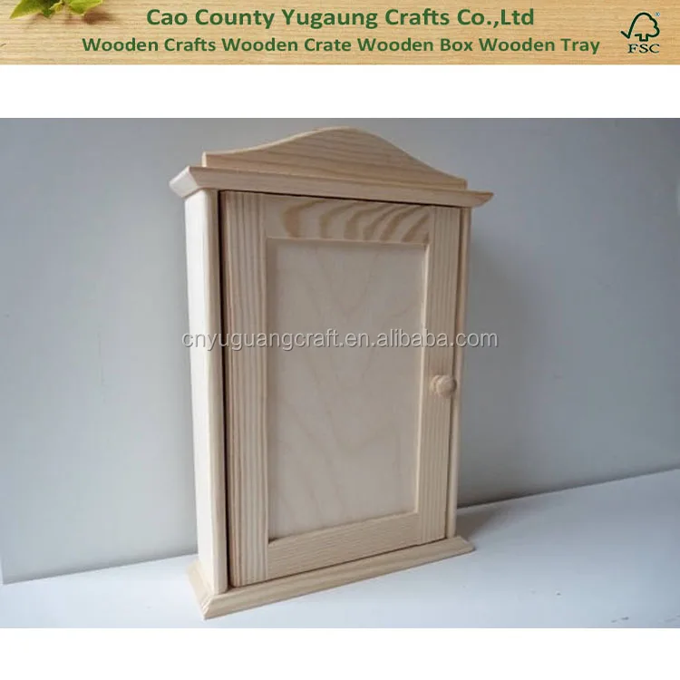 Plain Wooden Key Cabinet Diy Wooden Box Unfinished Wood Plain Key