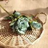 Wedding single blue rose artificial flower fake wholesale