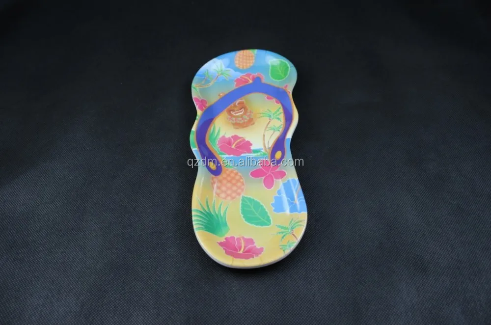 Slipper Shape Melamine Sandbeach Dinner plate