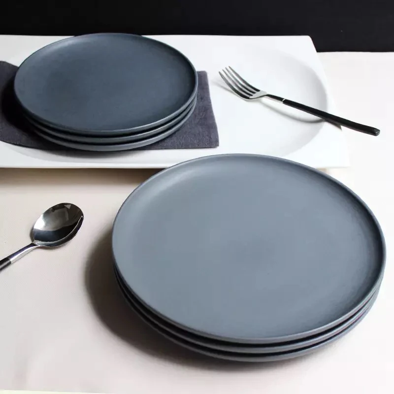China Manufacturer Round Shape Heated Dinner Chinaware Ceramic Plates