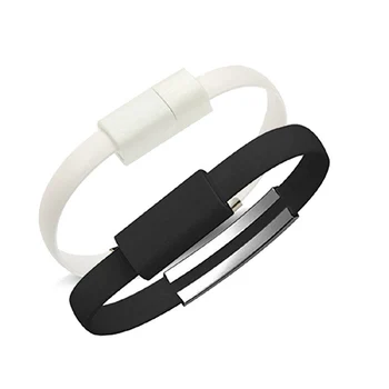 Flat Bracelet Micro Usb Charger Charging Sync Data Cable With 8 Bracelet Micro Usb Charger Charging
