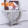 Silver stainless steel console table modern design