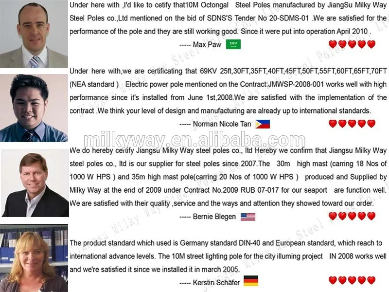 30m High Mast Lighting Tower Pole Price