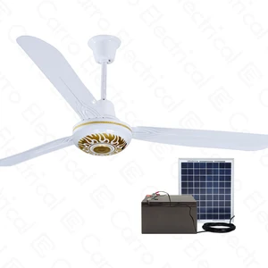 56 Inch Dc12v China Manufacture High Cfm Big Air Volume Solar Ceiling Fan