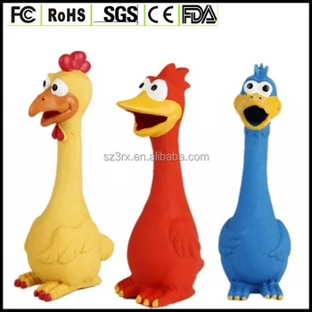 Karet Kustom Berteriak Ayam Berbentuk Untuk Anjing Menengah Pvc